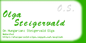 olga steigervald business card